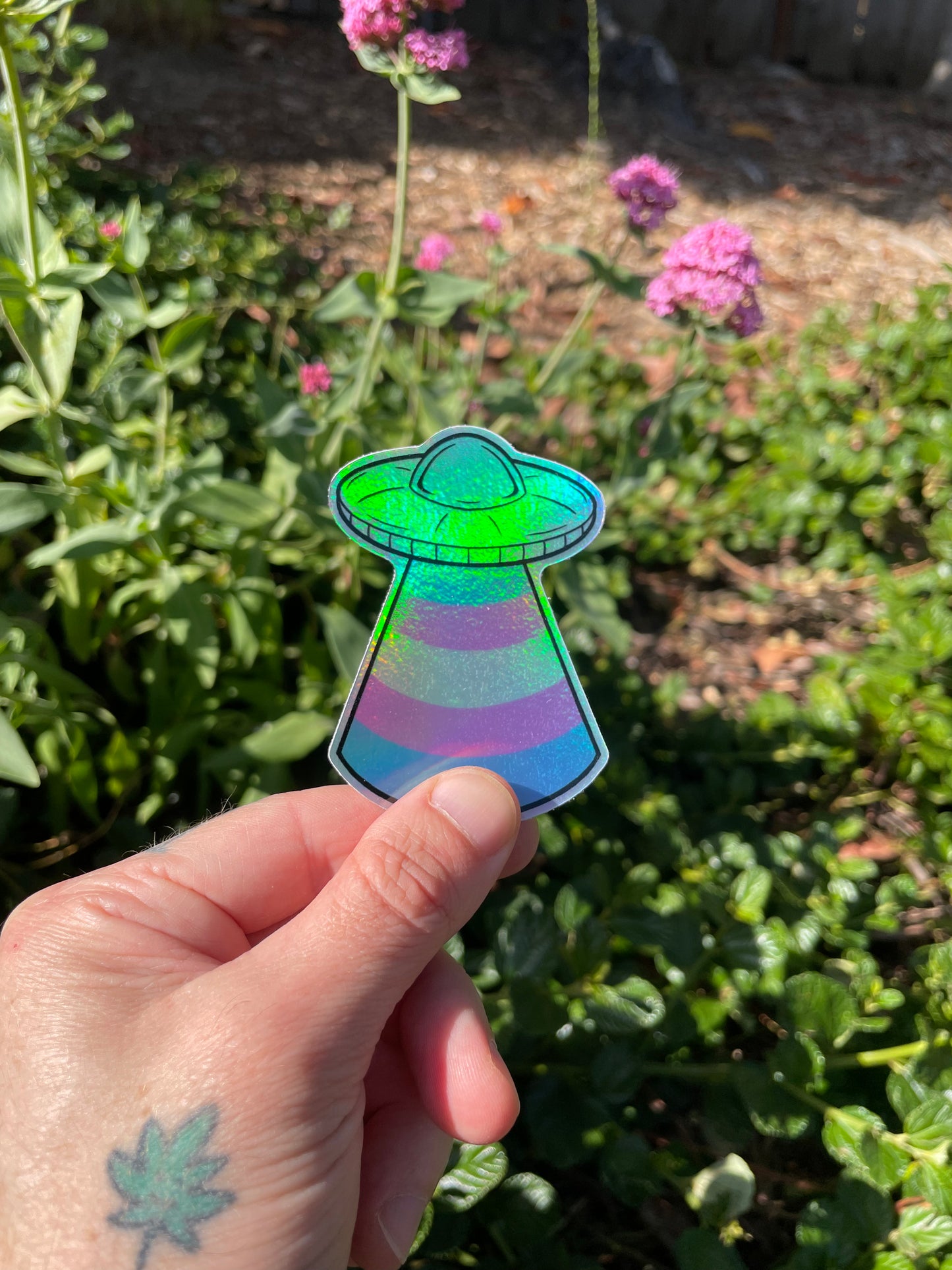 Trans UFO Sticker