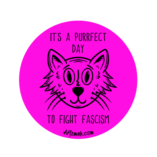 Purrfect Day Sticker (Pink)