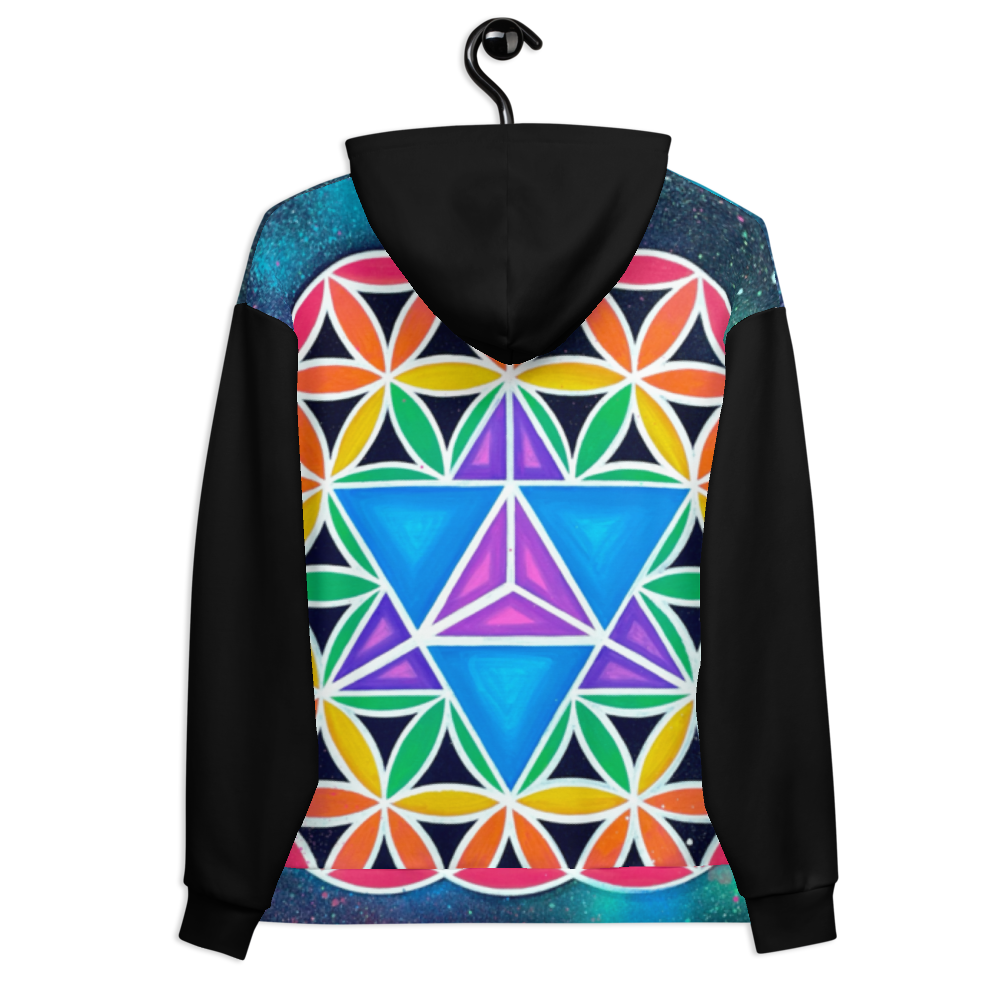 Rainbow Merkaba of Life Hoodie