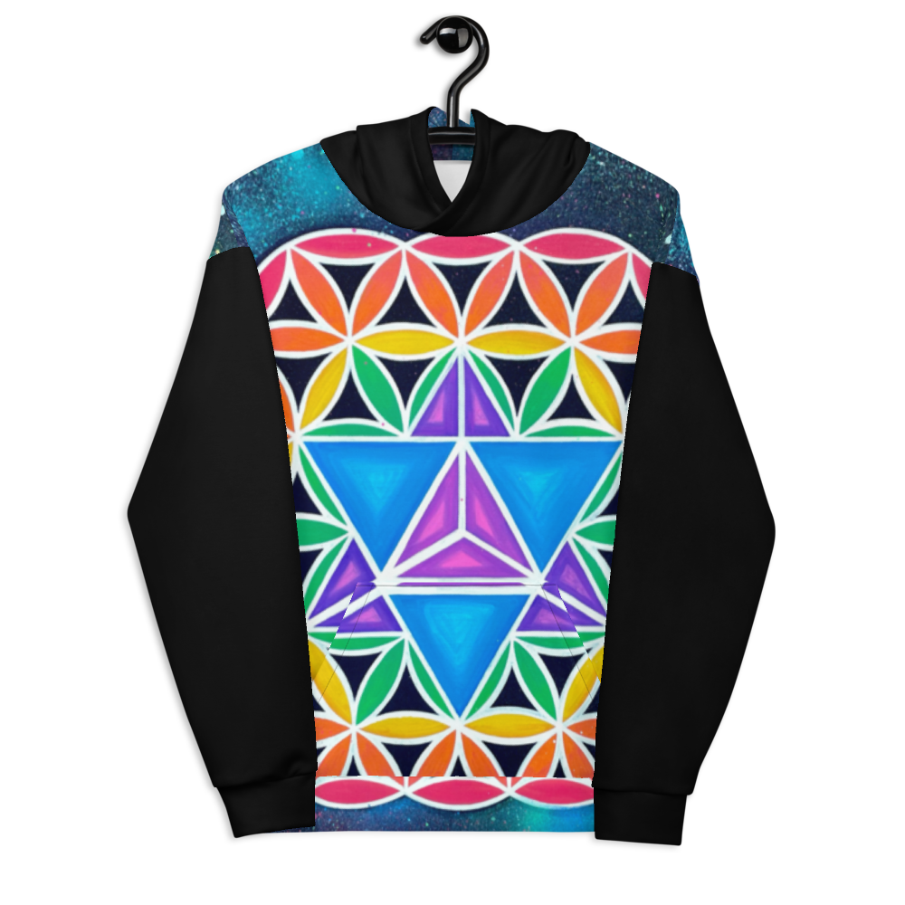 Rainbow Merkaba of Life Hoodie