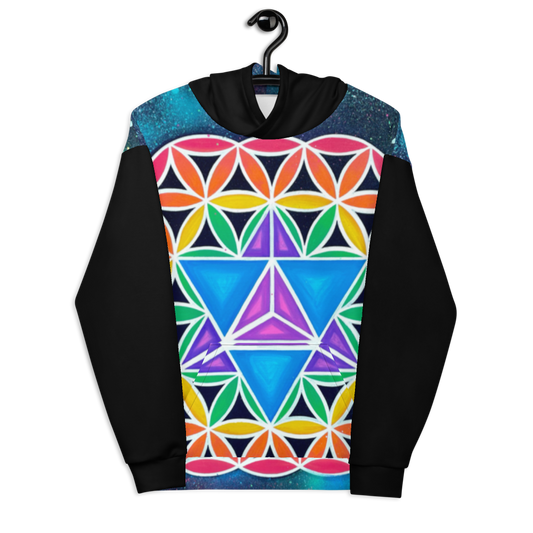 Rainbow Merkaba of Life Hoodie