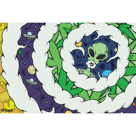 Alien Smoke Rings Art Print