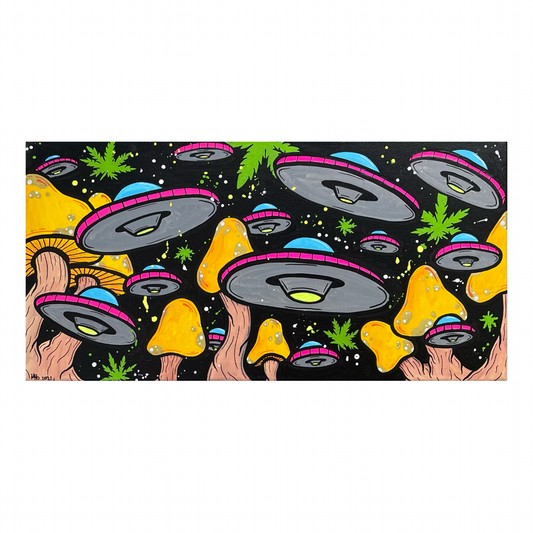 Here For The Shrooms Original Canvas