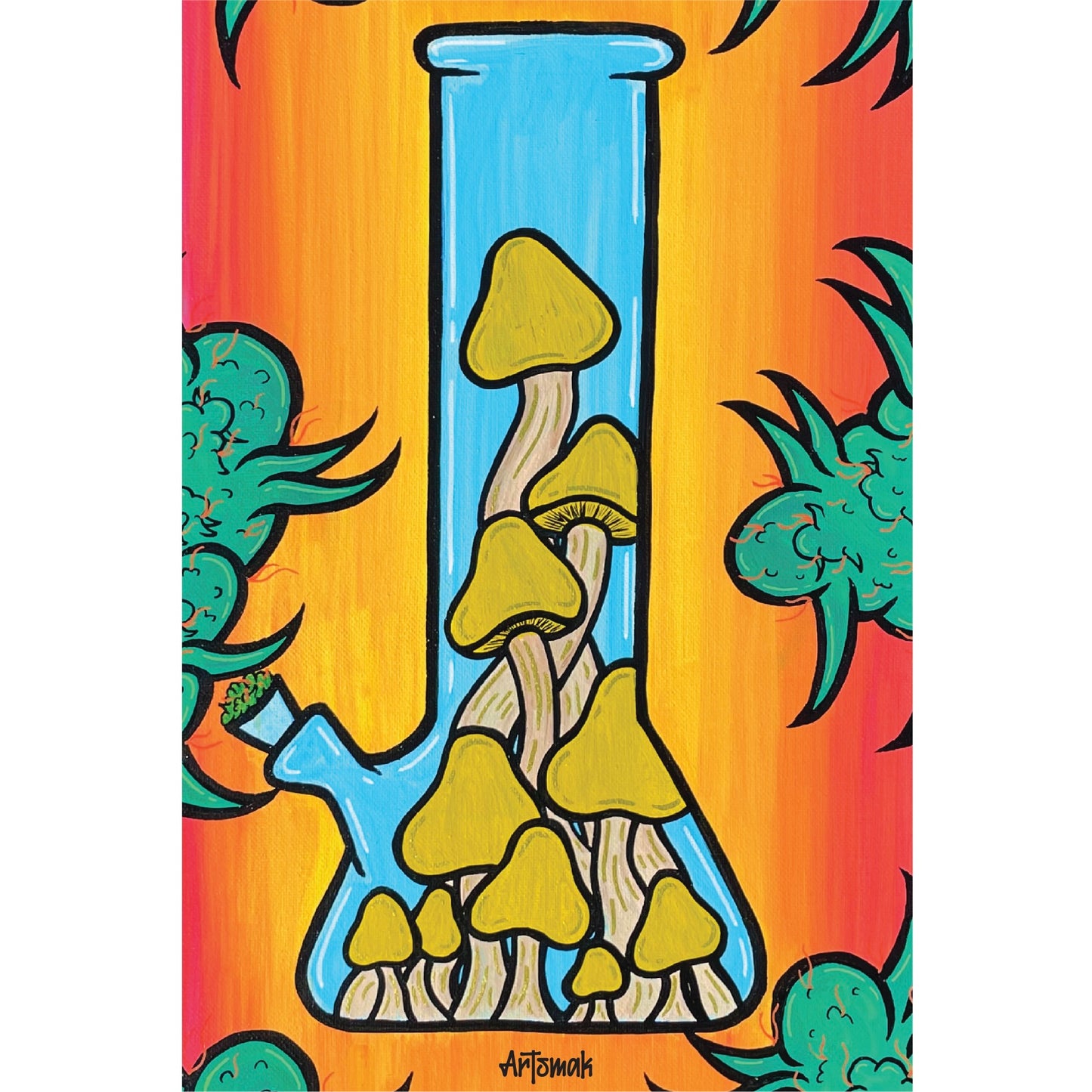 Shrooms n’ Weed Art Print