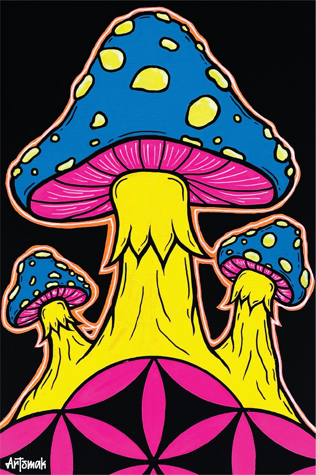 Flowering Shrooms Art Print