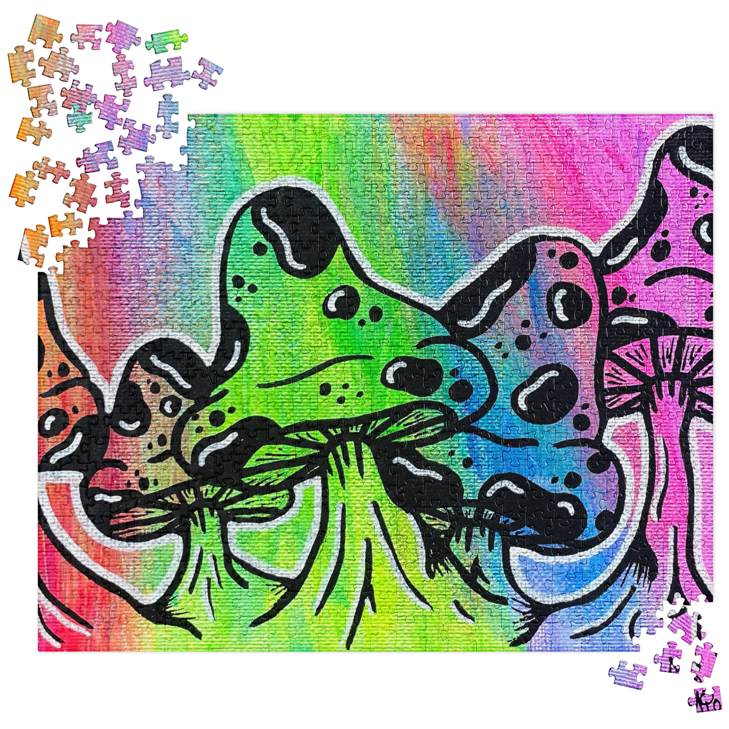 Neon Mushrooms Jigsaw Puzzle