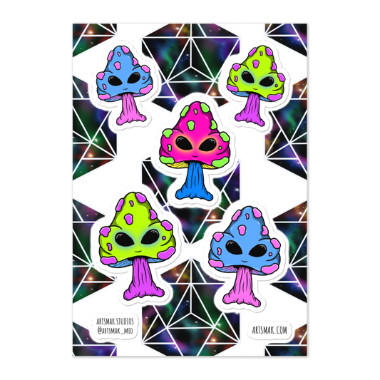 Alien Shroomin' Sticker Sheet