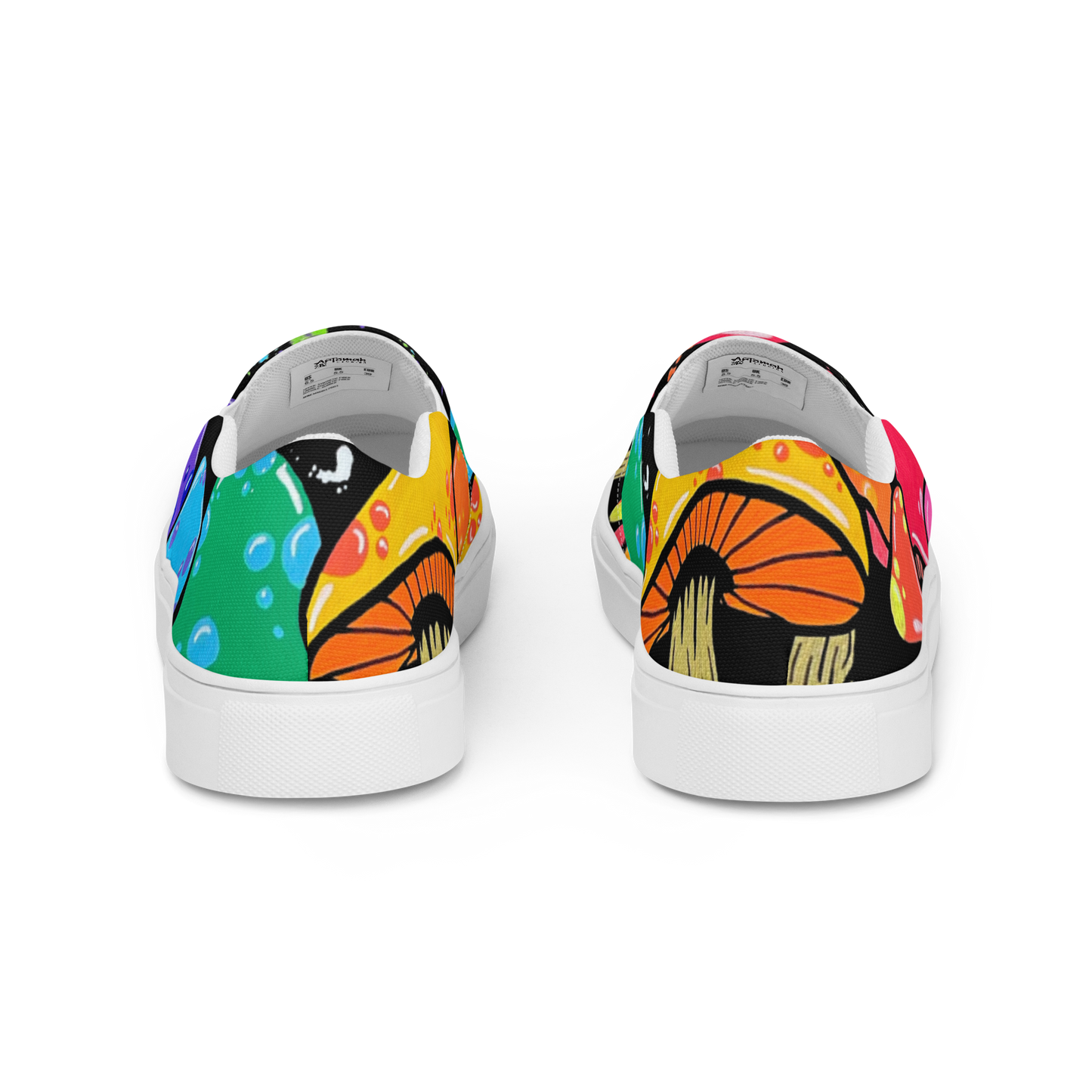 Rainbow Shroomin' Slip-On Canvas Shoes