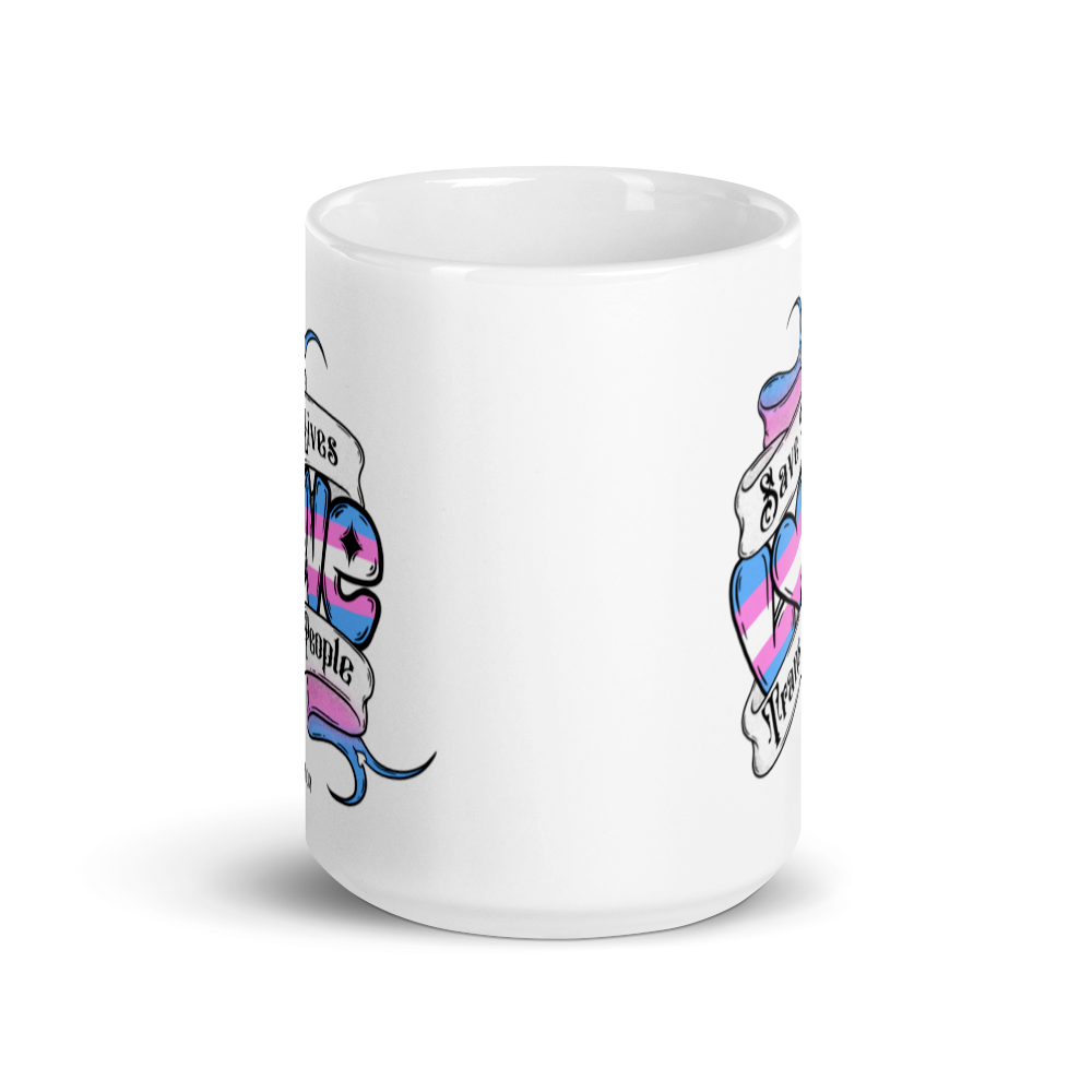 Save Lives Love Trans People Mug